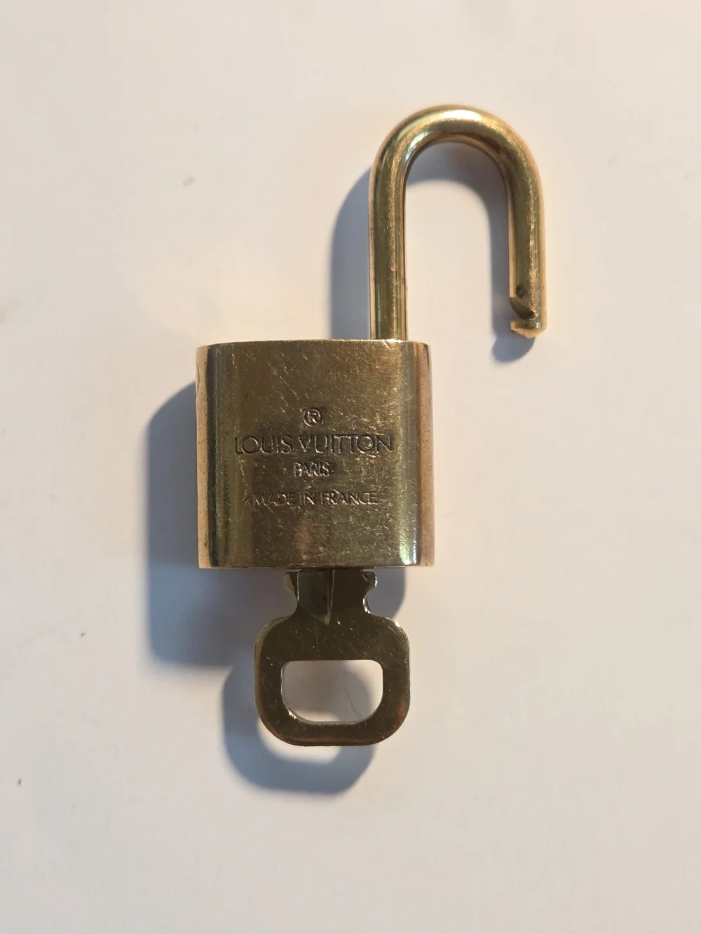 Authentic Louis Vuitton Brass Padlock & Key Set #311